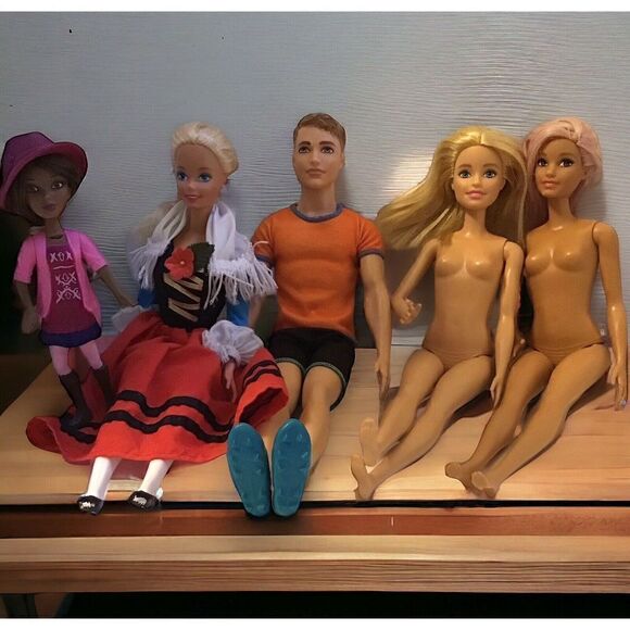 Mixed Lot of 5 Dolls – Barbie, Ken & Friends Variety Set - Picture 1 of 8